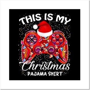 Gaming Family Matching Christmas Group Funny Gamer Pajama Posters and Art